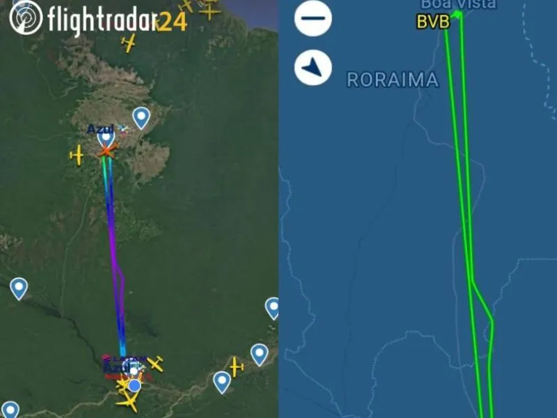 Avião da Azul retorna a Boa Vista após mau tempo impedir pouso em Manaus